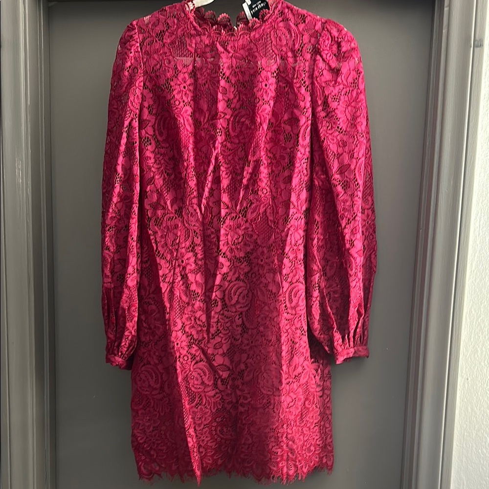 Elegant Pink Lace Dress